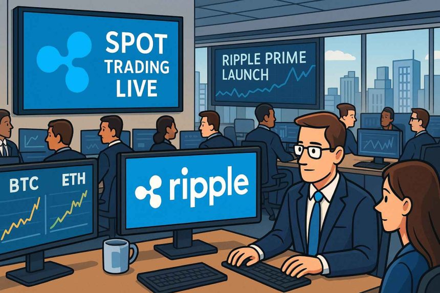 Ripple Prime Launches Spot Crypto Trading for Institutions