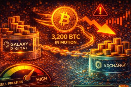 3,200 Bitcoin In Motion: Galaxy Digital Activity Adds Sell-Side Pressure Risk