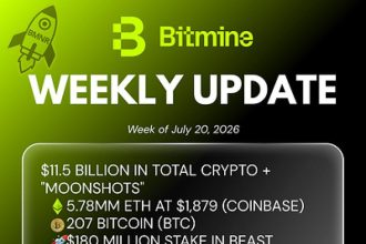 Bitmine Immersion Technologies (BMNR) Announces ETH Holdings Reach 5.78 Million Tokens, And Total Crypto And Total Cash Holdings Of $11.5 Billion