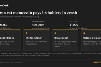 This cat memecoin has paid holders $2.8 million in Zcash as ZEC tops $1,200